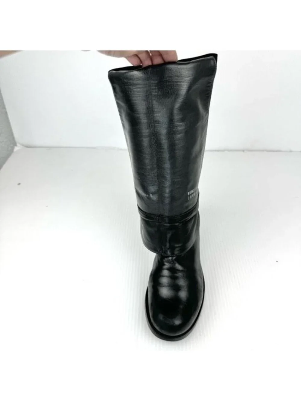 Stuart Weitzman 5050 Over-The-Knee block heel Black Nappa Leather Boots 6.5
